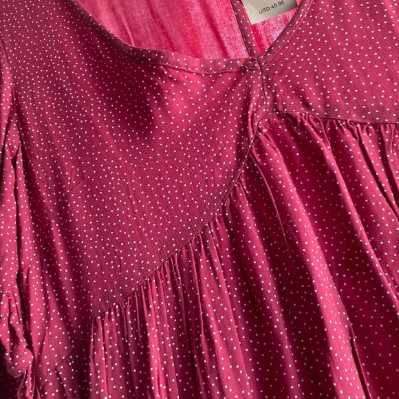 NWT American Eagle Red Polka Dot Dress - Picture 5 of 6